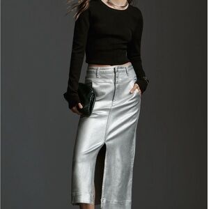 Pilcro Structured Column Midi Skirt 8